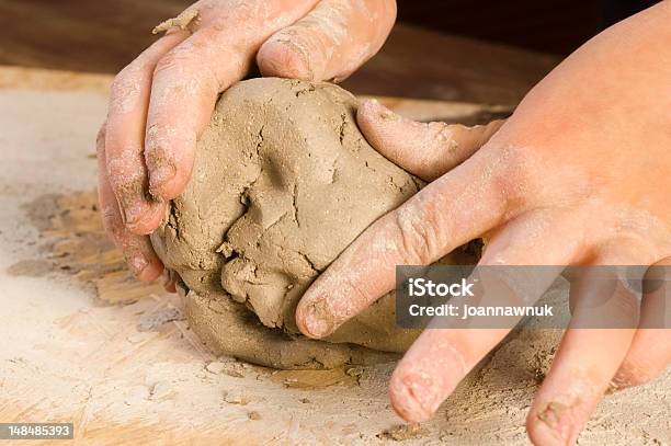 Child Hands Of A Potter Stock Photo - Download Image Now - Child's Play Clay, Clay, Child