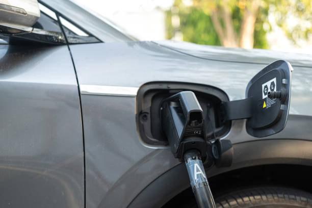 istock Recharging electricity to the EV car. 1484858204