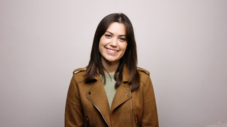 Portrait of smiling beautiful woman