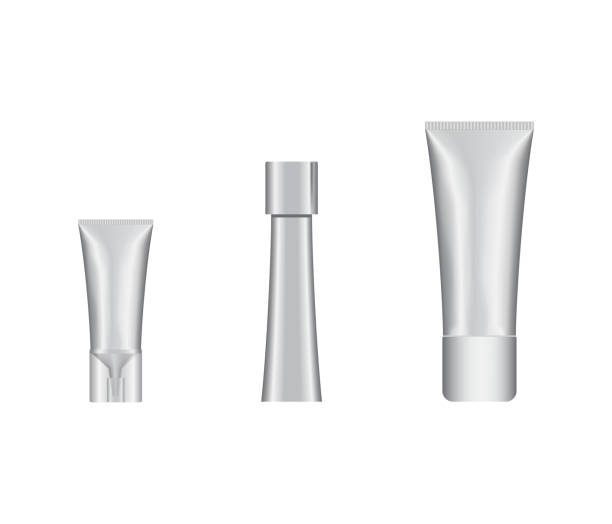 istock Plastic beauty containers set. Cream, lotion, spray, oil, shampoo, hand soap, gel, milk, balm, vector illustration. 1484863948
