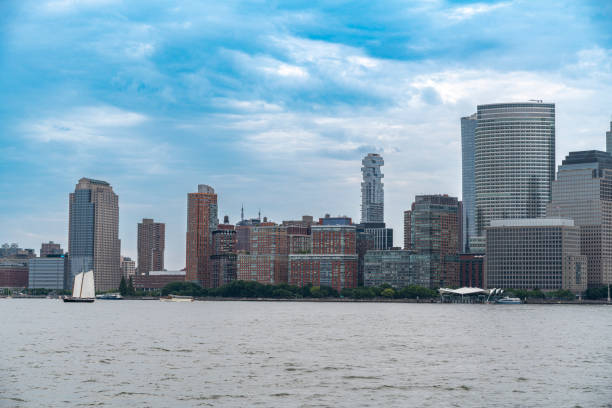 istock Cloudy sky and Manhattan view, New York 1484865452