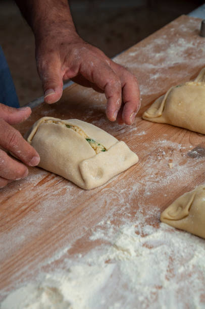 istock Traditional Cypriot Flaouna delicious Greek Easter Cheese Bread. 1484867516