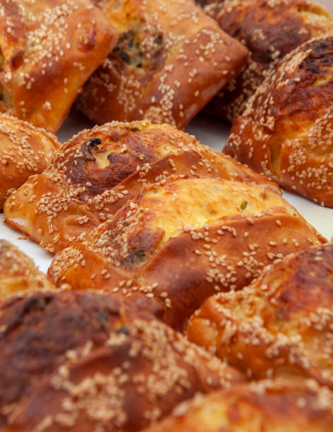 istock Traditional Cypriot Flaouna delicious Greek Easter Cheese Bread. 1484867827