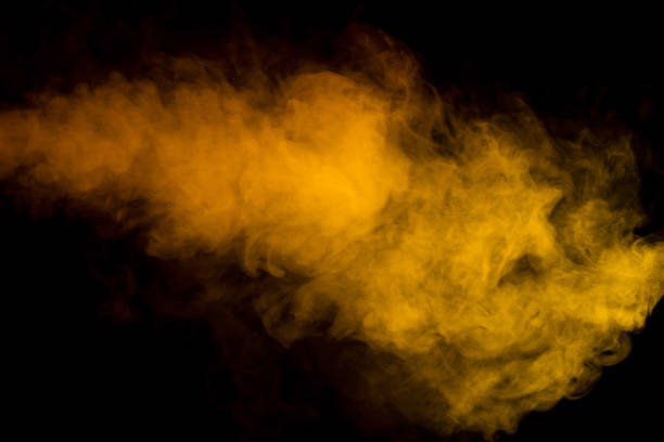 istock Orange and red steam on a black background. 1484868009