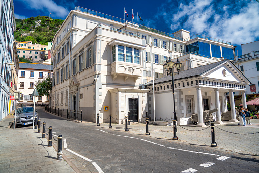 Gibraltar, UK - April 7, 2023: His Majesty's Government of Gibraltar.