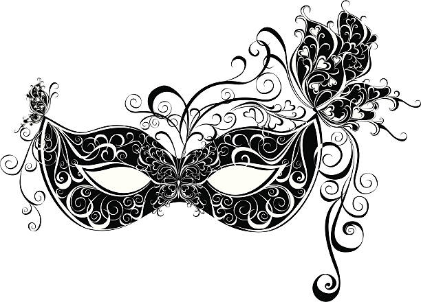 illustrations, cliparts, dessins animés et icônes de illustration vectorielle de carnaval masque - mask mardi gras masquerade mask vector