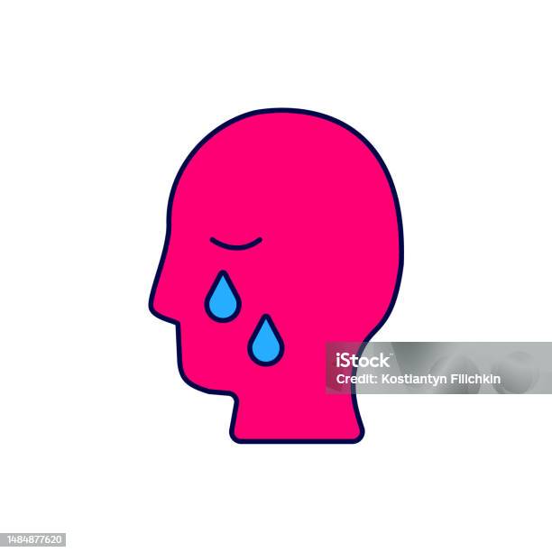 채워진 개요 남자는 흰색 배경에 고립된 장례식 슬픔 아이콘을 무덤으로 무덤합니다 슬픔 슬픔 슬픔 죽음의 감정 벡터 한탄에 대한 ...