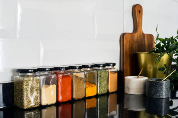 istock Various dried spices in glass jars 1484889642