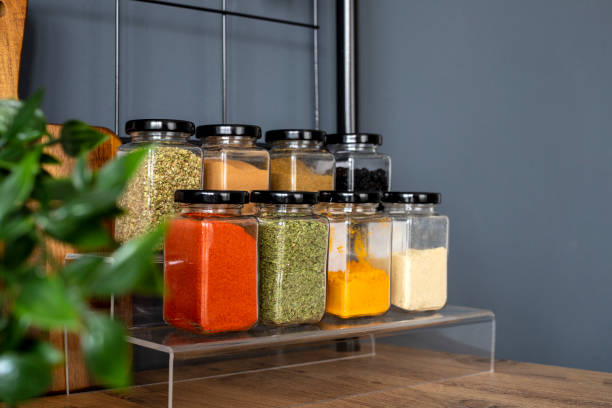 istock Various dried spices in glass jars 1484889654