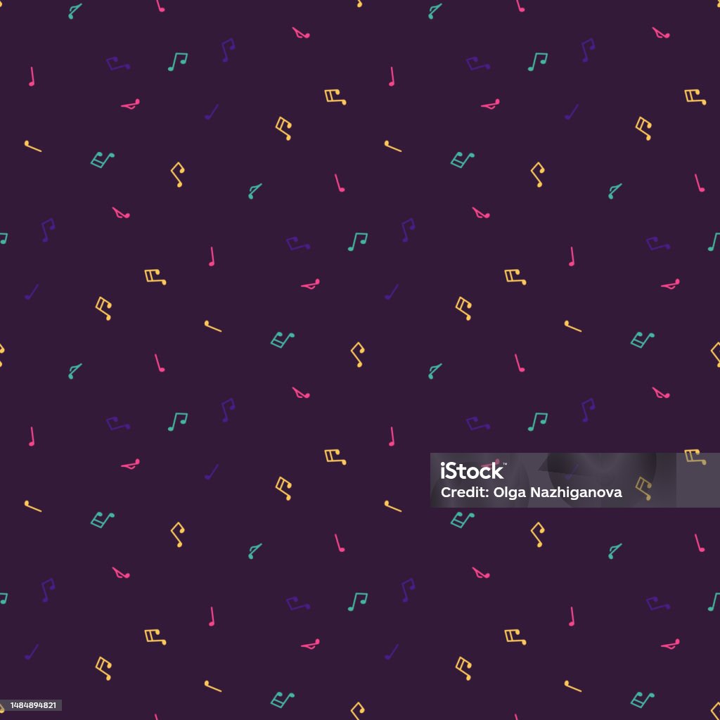 Musical Notes Abstract Pattern Musical Notes Pattern Stock Illustration - Download Image Now ...