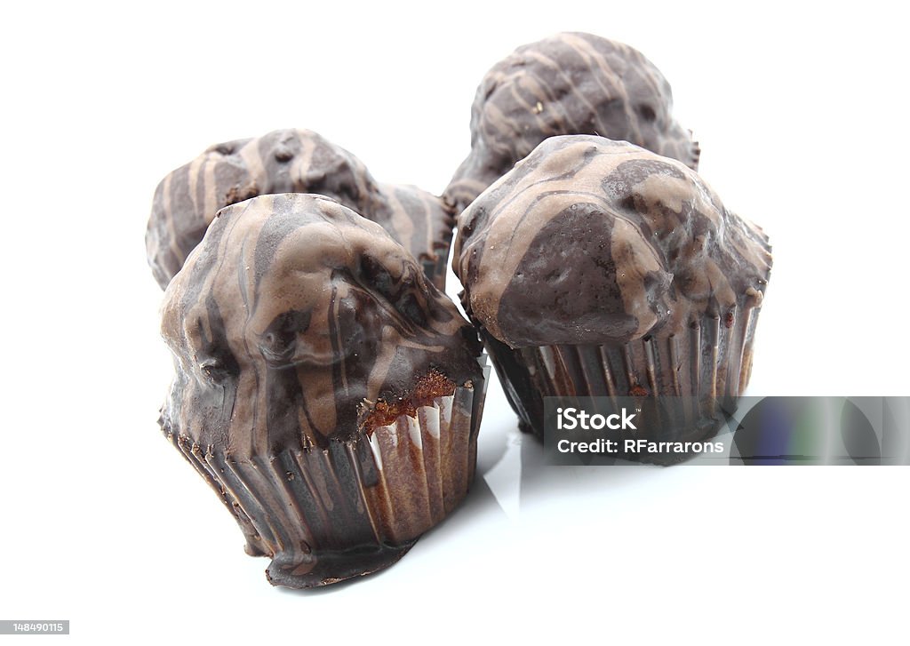 Deliziosi cupcake al cioccolato - Foto stock royalty-free di Cibo