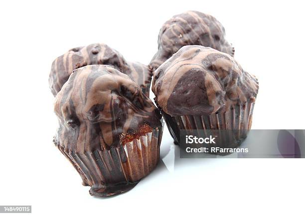 Deliziosi Cupcake Al Cioccolato - Fotografie stock e altre immagini di Cibo - Cibo, Cioccolato, Composizione orizzontale