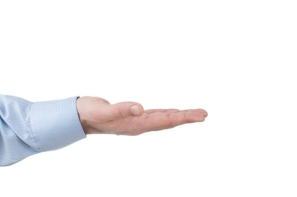 istock Elegant man presenting something or waiting for a tip 148490334
