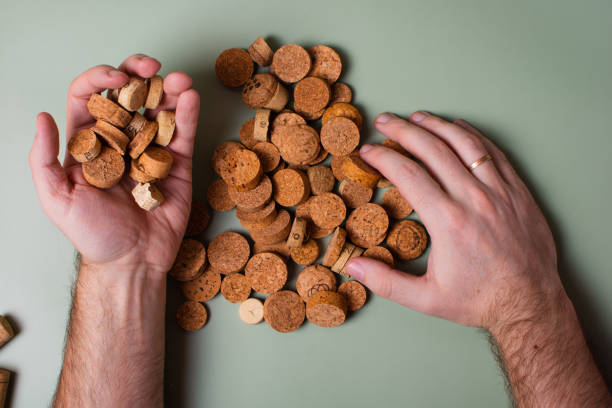 istock Recycling symbol and wine cork for secondary use. 1484921857