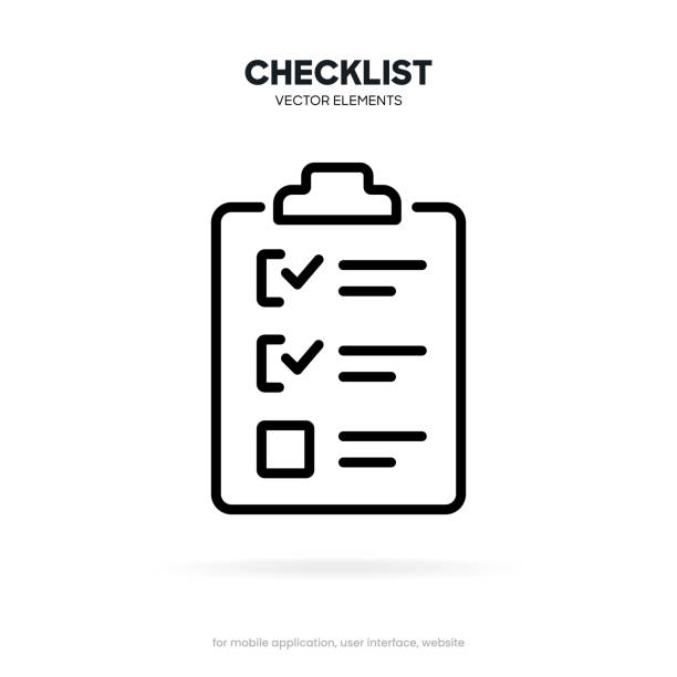 stockillustraties, clipart, cartoons en iconen met tasks clipboard icon. task done sign. approved document icon. project completed. check mark sign. worksheet sign. application form. fill in the form. report. checklist icon - checklist