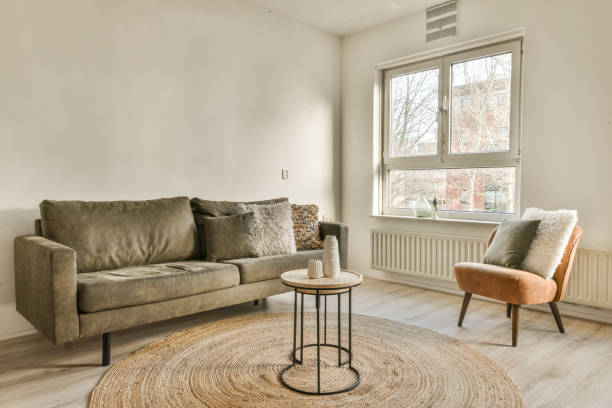 istock a living room with a couch and a coffee table 1484924329