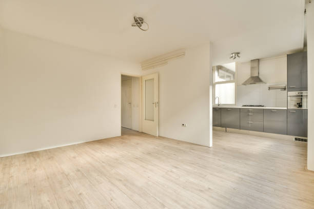 istock an empty living room and kitchen in a new apartment 1484925175