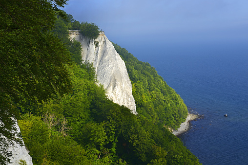 Chalk cliff at the Jasmund National Park, Baltic sea, Germany