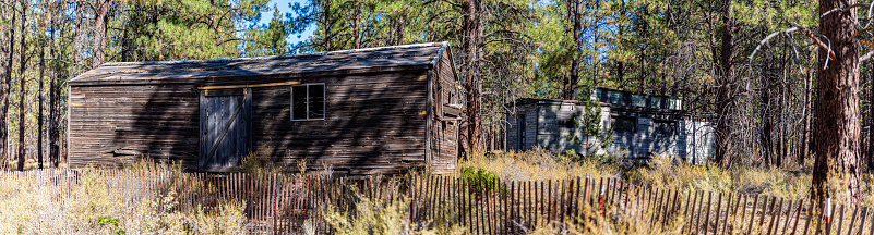 Bend, Oregon, USA - October 2, 2022:  High Desert Museum showcases original buildings and over 18,000 artifacts, sculptures and exhibits depicting life in an 1900 sawmill camp