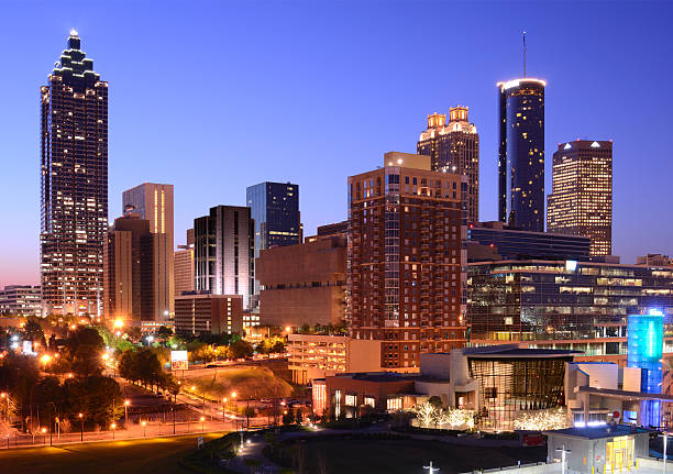 istock Downtown Atlanta city at night 148492880