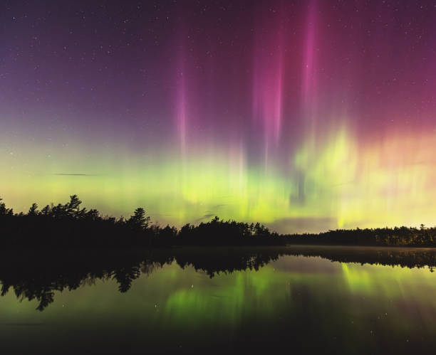 istock Northern Lights Above Still Lake 1484929696