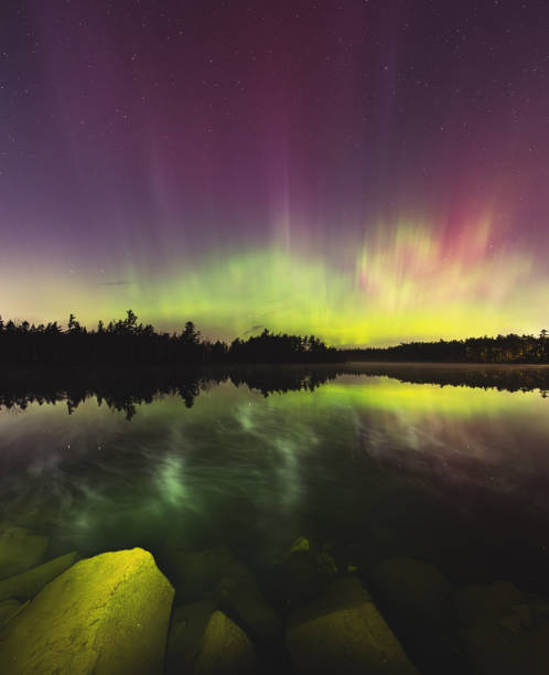 istock Northern Lights Above Still Lake 1484929711