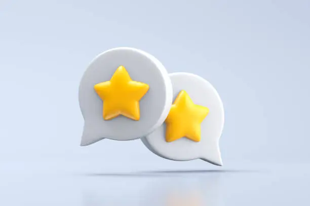 Photo of Two speech bubble with stars