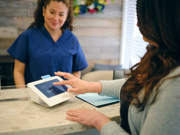 istock Front Desk at a Medical Office 1484933340