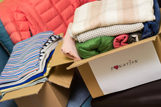 istock Donating winter clothes to those in need 1484933590