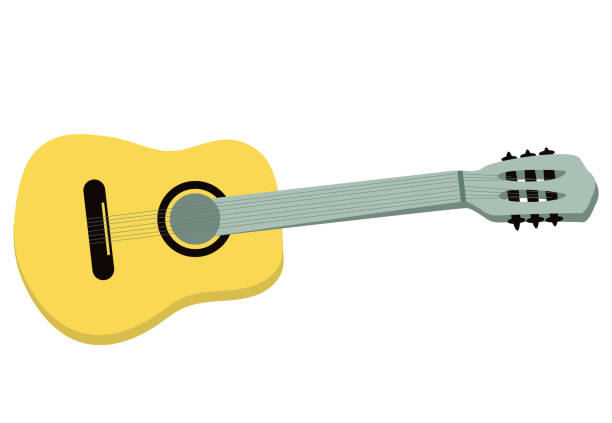 istock Groovy 70s Retro guitar. Hippie 1970s design. Vector Print for T-shirt, typography. 1484937260