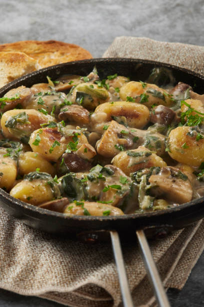 istock Creamy Spinach and Mushroom Gnocchi 1484941406