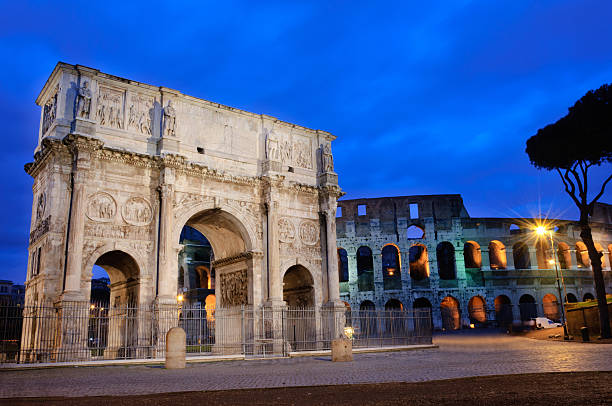 istock Arch of Constantine and Coliseum, Rome, Italy 148494913