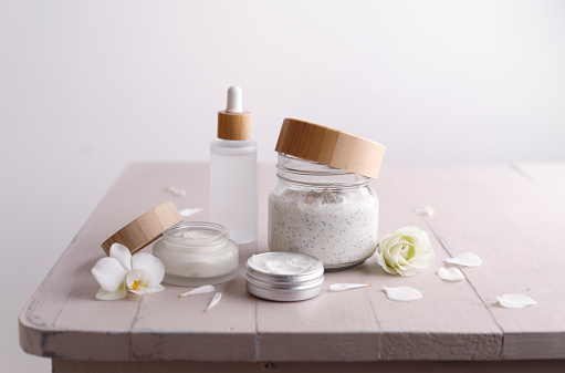Natural cosmetics with eco-friendly packaging
