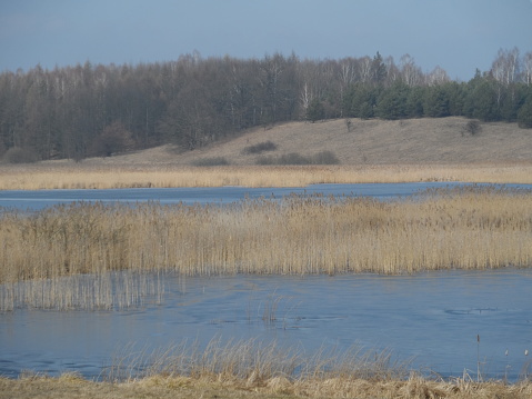 Landscape. Lake in winter. Poland - Masuria - Warmia.