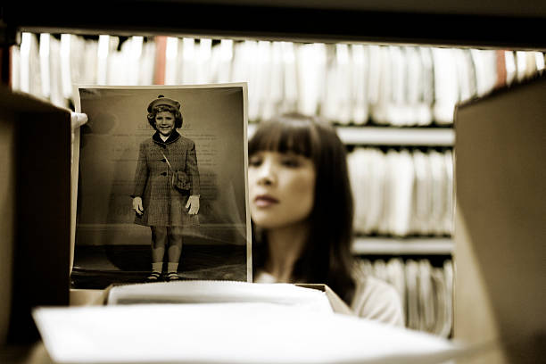 Young woman in library. Education concept