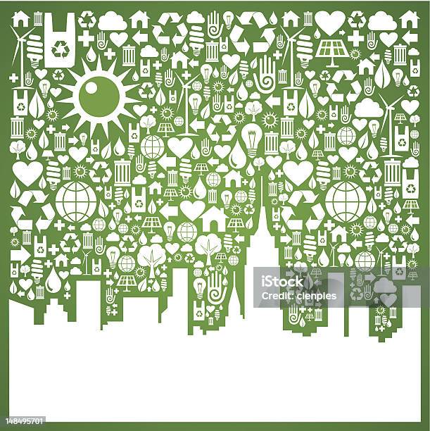 Go Green City Background Stock Illustration - Download Image Now - Abstract, Backgrounds, Choice