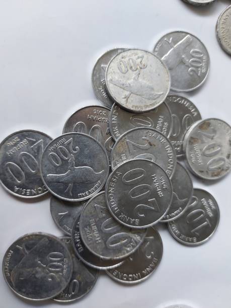 istock Two hundred rupiah Indonesian coins 1484958206