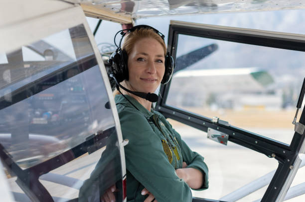 istock A female pilot with her sport plane 1484959404
