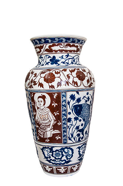 istock Isolated Beautiful thai style vase 148496340