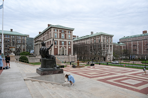 New York City, United States, April 7, 2023 - Columbia University campus in New York City.