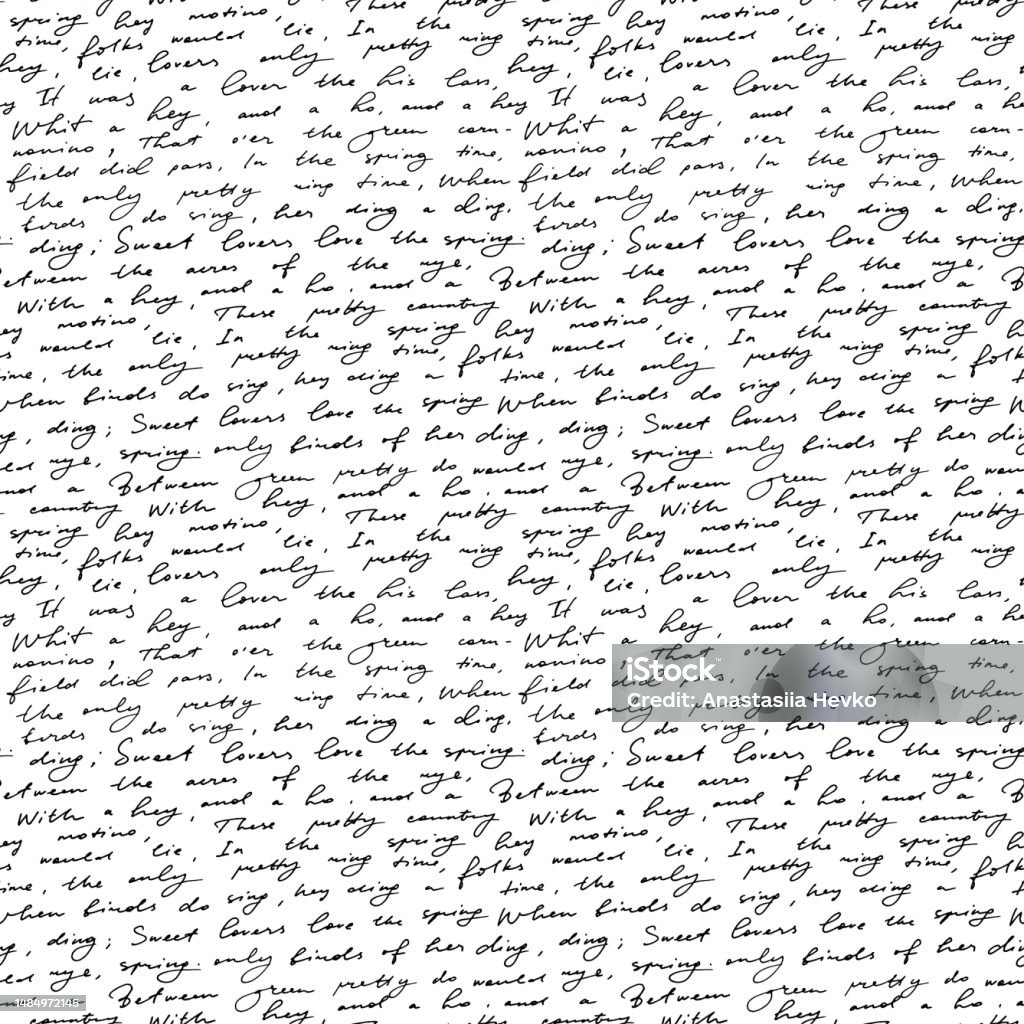 Patterned Text Example Black Handwritten Text Seamless Pattern Stock Illustration - Download ...