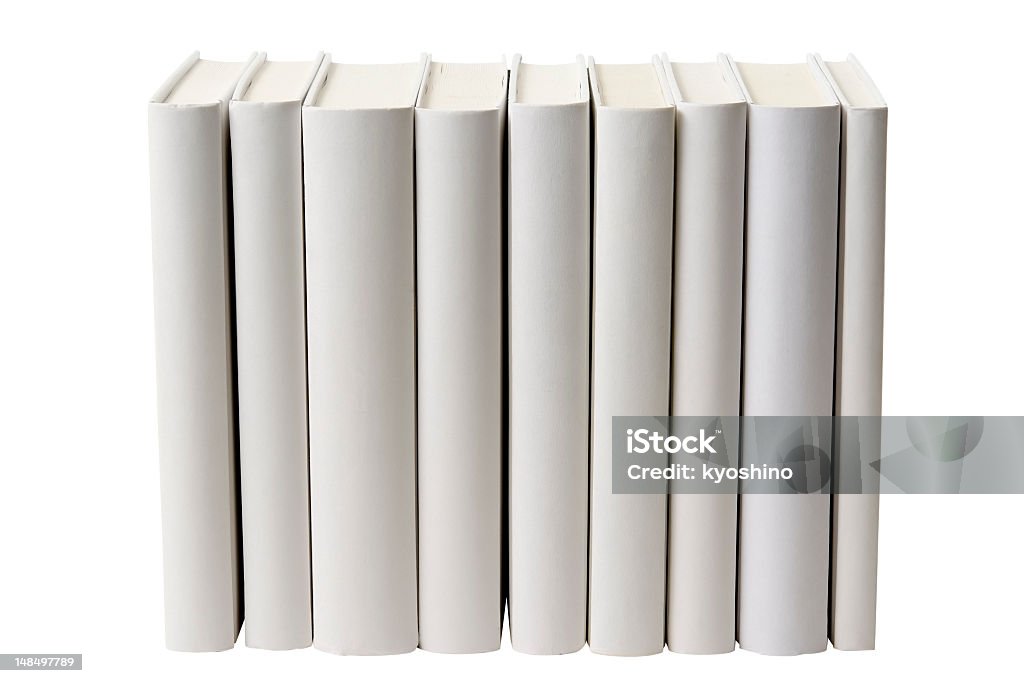 Izolowane zdjęcia i wiersz puste książki na białym tle - Zbiór zdjęć royalty-free (Bez ludzi)