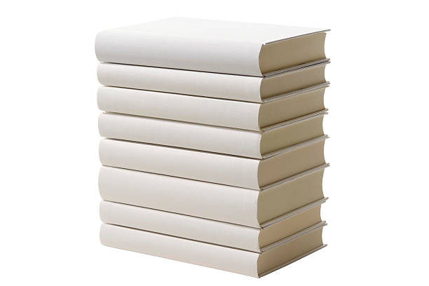 istock Isolated shot of stacked white blank books on white background 148497796