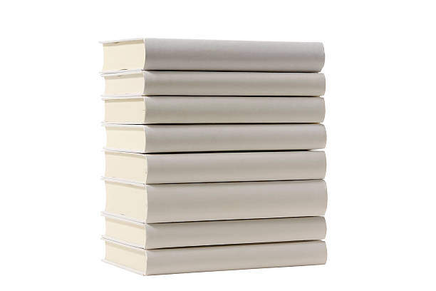 istock Isolated shot of stacked white blank books on white background 148497802
