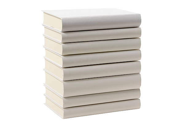 istock Isolated shot of stacked white blank books on white background 148497808