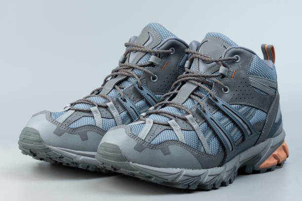 istock Perspective view on hiking shoes 1484979833