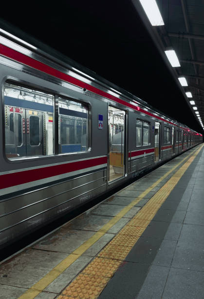 istock The train stops at the station 1484988595