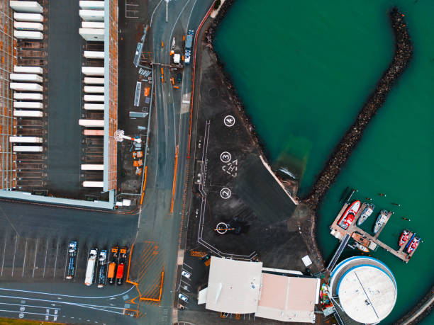 istock Vehicles parked at port. 1484988926