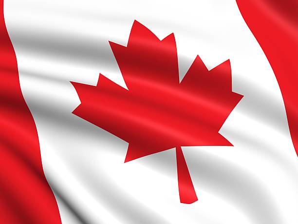 istock A closeup of the Canadian flag's red maple leaf 148499161