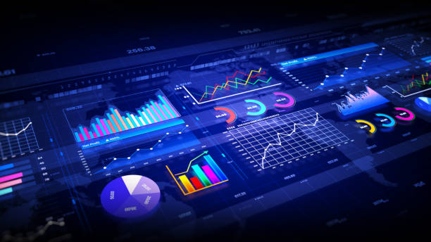 istock Market data and Infographics animation, Digital data graph processing investment and business statistics, Business and market data analysis and reports, with infographics background 3d rendering 1484995545